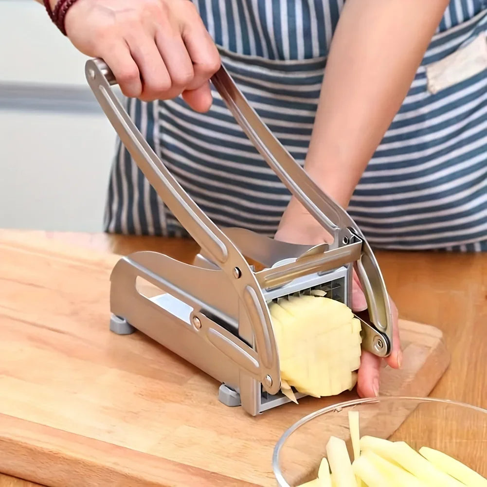 Stainless Steel Potato Chipper – Easy & Effortless French Fry Cutter