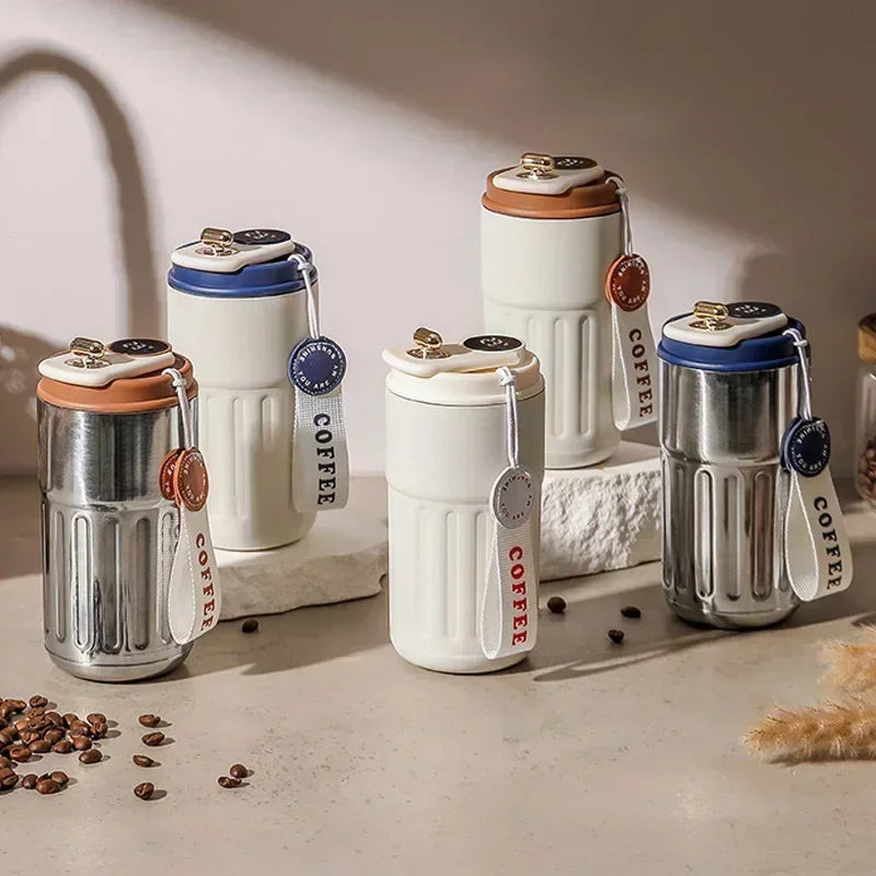 450ML Smart Travel Coffee Mug Display Led Temperature Thermos Mug Stainless Steel Insulated Thermos Bottle Portable Vacuum Flask