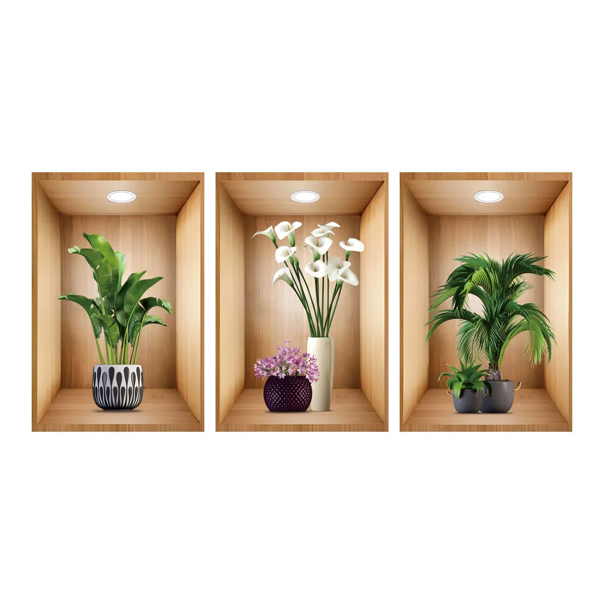 Set of 3PCS 3D Wall Paper Stickers Sheet β Self-Adhesive, Waterproof, and Stylish