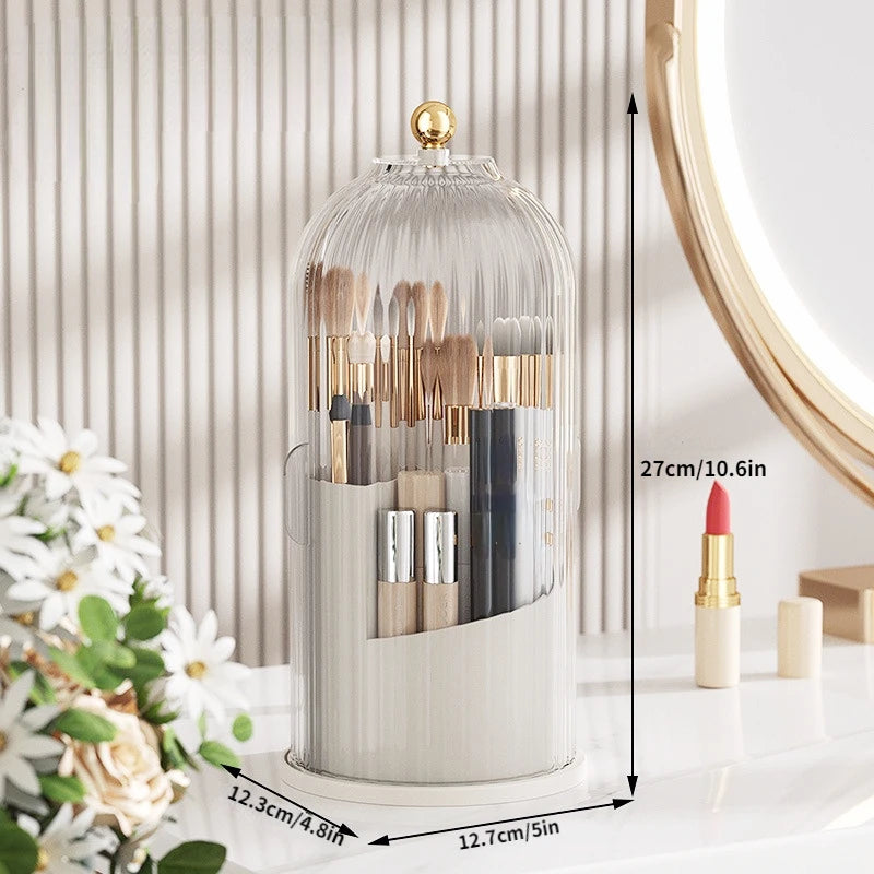 Cosmetic storage box rotary makeup brush storage tube lipstick eye shadow dressing table table eyebrow brush brush storage