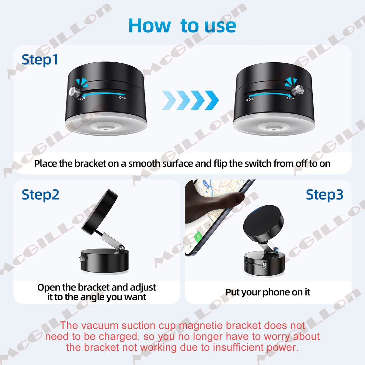 Vacuum Magnetic Suction Cup Folding Swivel Stand Double-sided Suction Cup For Universal Vacuum Swivel Stand Mobile Phone Holder