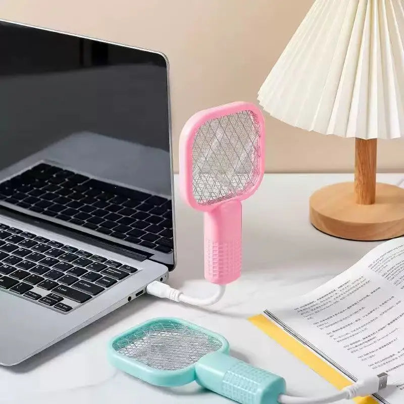 Mosquito Swatter Trap Pest Control USB Electric Shock Mini Mosquito Killer Lamp Portable UV Light Fly Bug Zapper Insect Racket