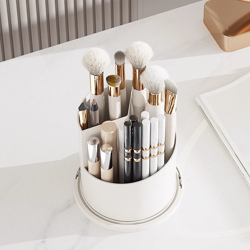 Cosmetic storage box rotary makeup brush storage tube lipstick eye shadow dressing table table eyebrow brush brush storage