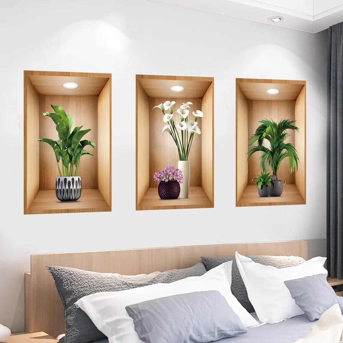 Set of 3PCS 3D Wall Paper Stickers Sheet β Self-Adhesive, Waterproof, and Stylish