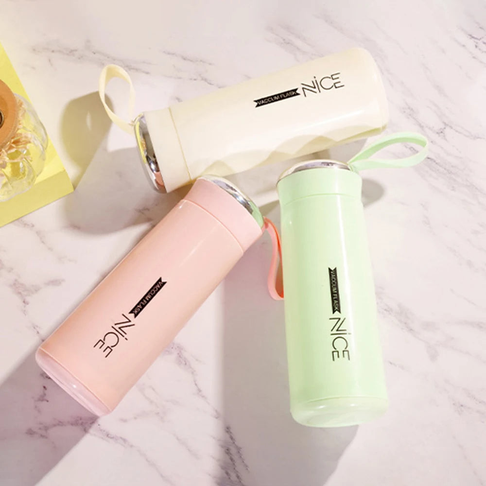 400 ml Portable Glass Cup with Cup Strap Simple Solid Color Nice Sealed Well High Quality Storage Household Living Supplies