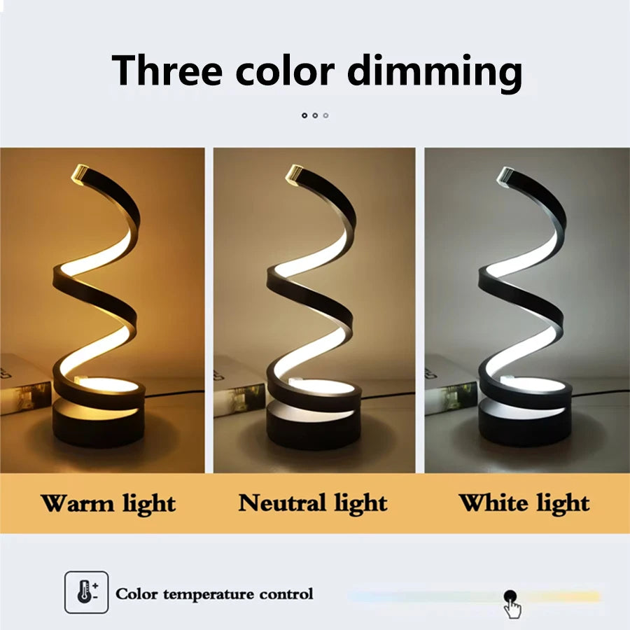 Spiral LED 3 Colours Adjustable Light