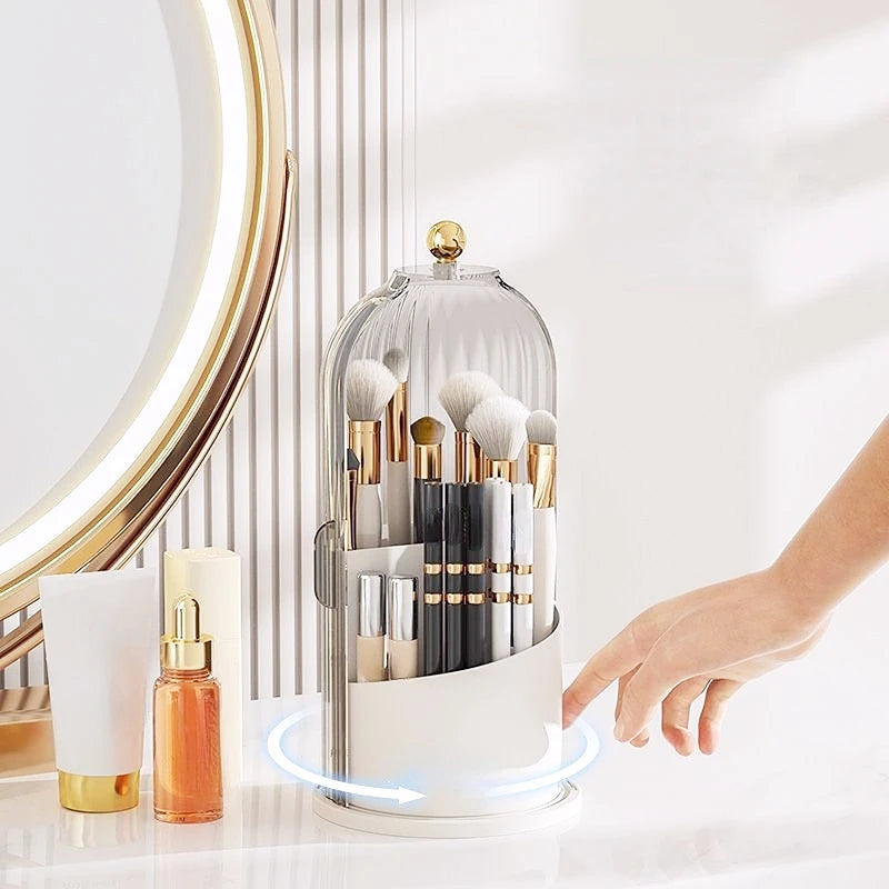 Cosmetic storage box rotary makeup brush storage tube lipstick eye shadow dressing table table eyebrow brush brush storage