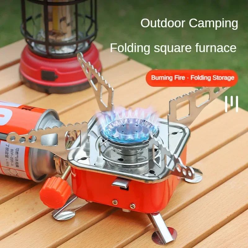 Camping Gas Stove Mini Big Power Heater Gas Stove Cookware Outdoor Tourist Burner Cooker Portable Picnic Cookware Barbecue BBQ