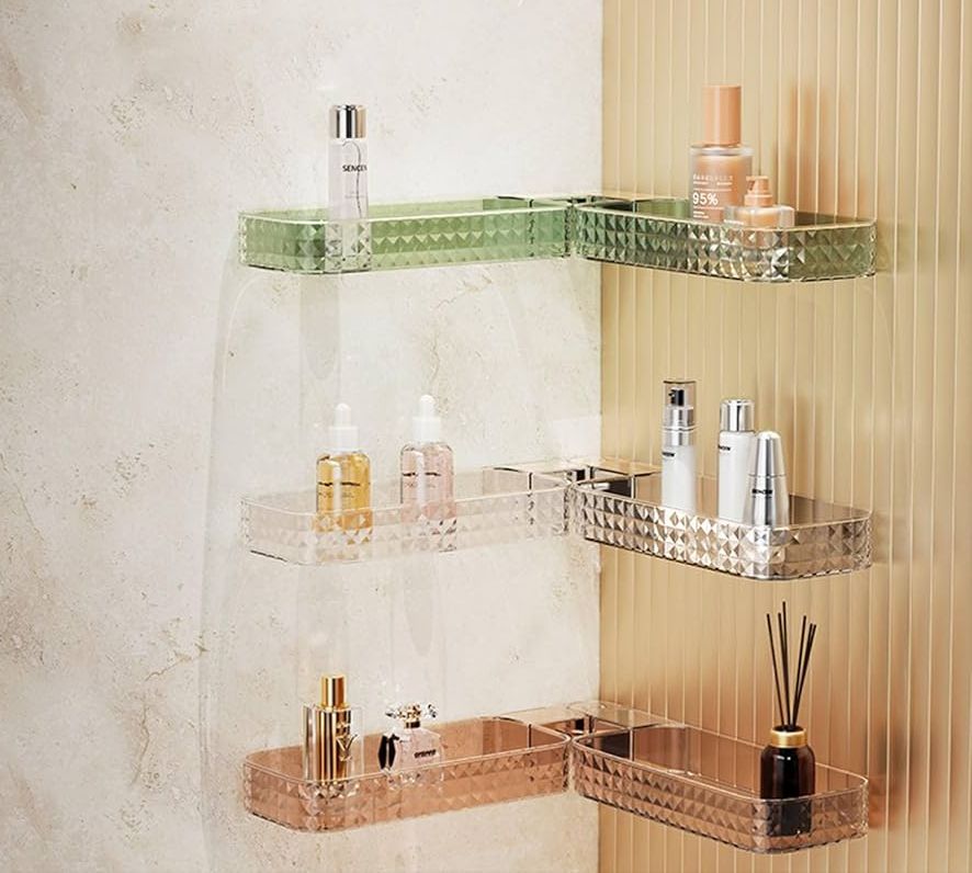 Acrylic Premium Double Foldable Self Adhesive Rack with Box Packing