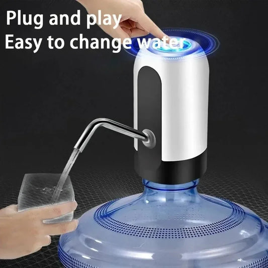Black/White Automatic Water Bottle Pump USB Charging Water Pump One Button Automatic Switch Of Water Dispenser