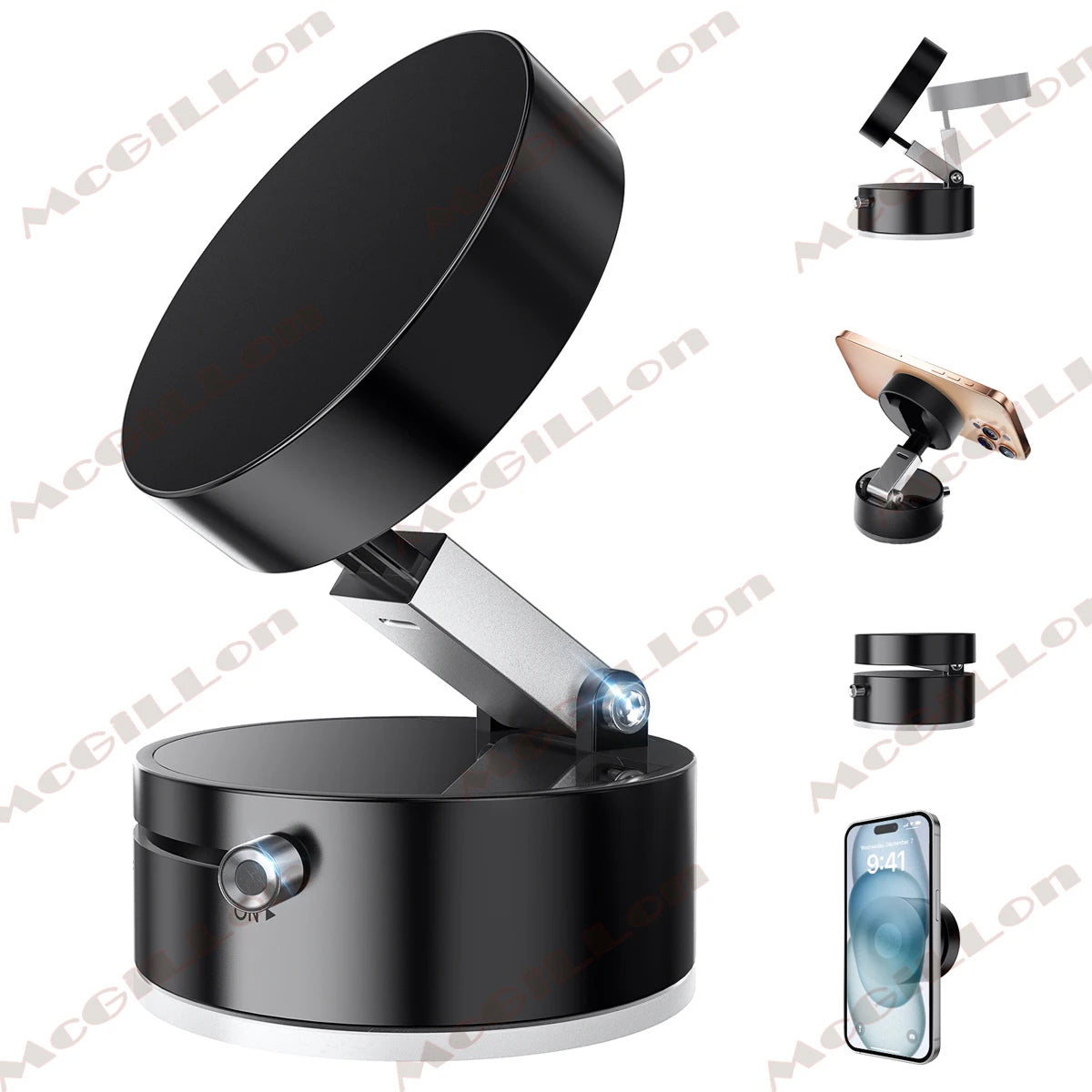 Vacuum Magnetic Suction Cup Folding Swivel Stand Double-sided Suction Cup For Universal Vacuum Swivel Stand Mobile Phone Holder