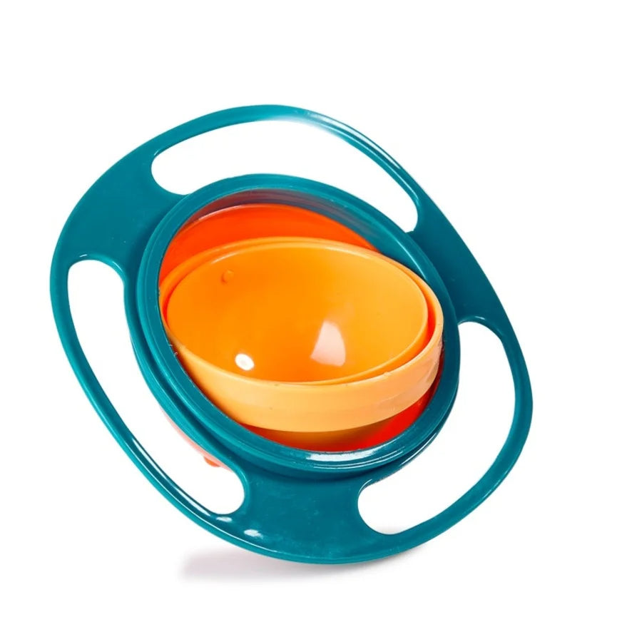 360° Spill-Resistant Gyro Bowl – Rotating Feeding Dish for Babies & Toddlers