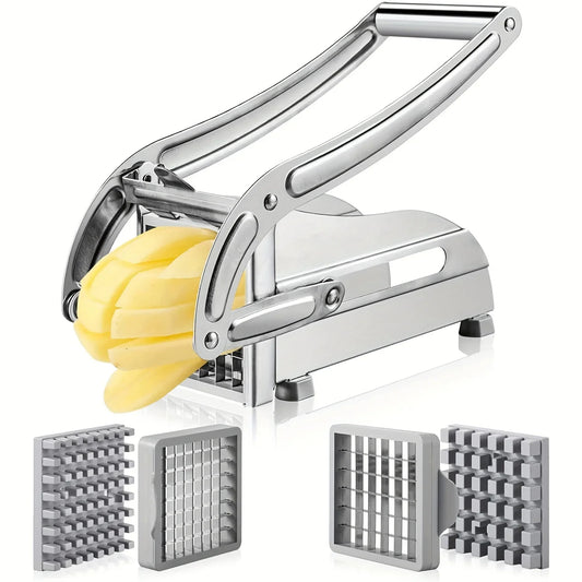Stainless Steel Potato Chipper – Easy & Effortless French Fry Cutter