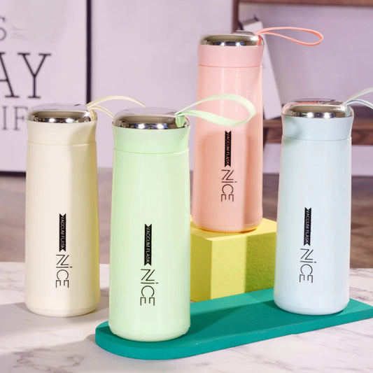 400 ml Portable Glass Cup with Cup Strap Simple Solid Color Nice Sealed Well High Quality Storage Household Living Supplies