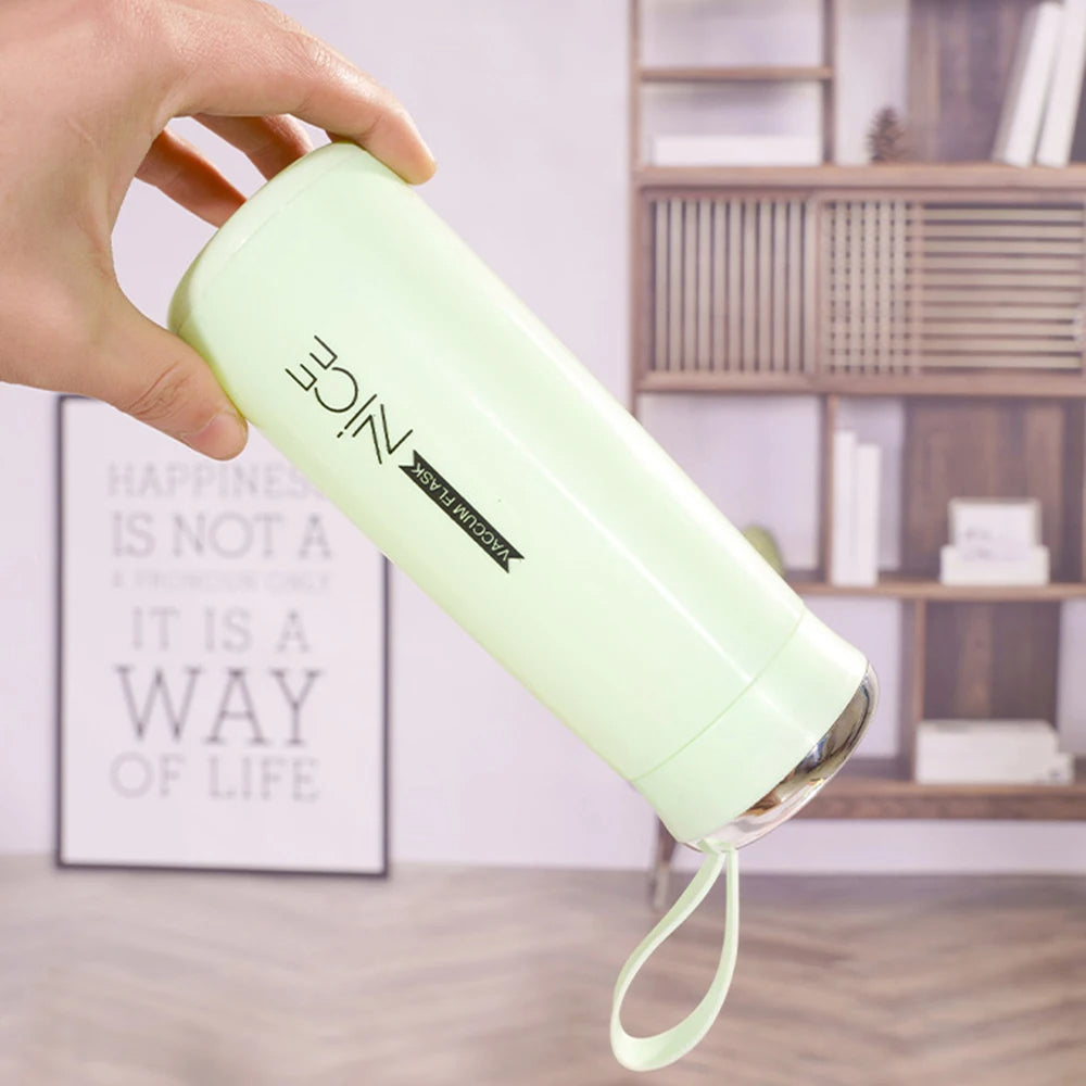 400 ml Portable Glass Cup with Cup Strap Simple Solid Color Nice Sealed Well High Quality Storage Household Living Supplies