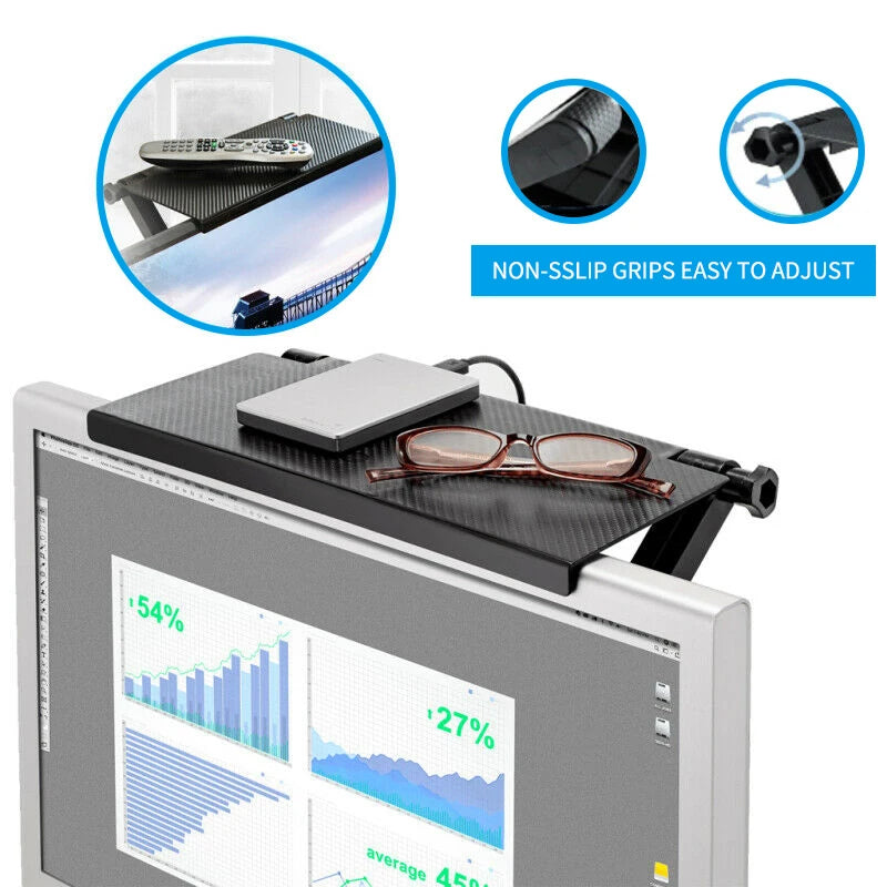 Adjustable TV Screen Top Shelf Rack Holder Computer Monitor Desktop Stand TV Rack Display Shelf Storage Rack Phone holder