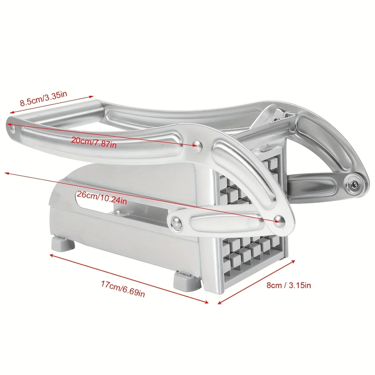Stainless Steel Potato Chipper – Easy & Effortless French Fry Cutter