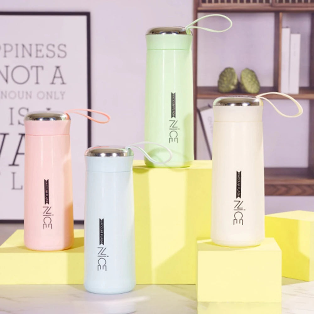 400 ml Portable Glass Cup with Cup Strap Simple Solid Color Nice Sealed Well High Quality Storage Household Living Supplies