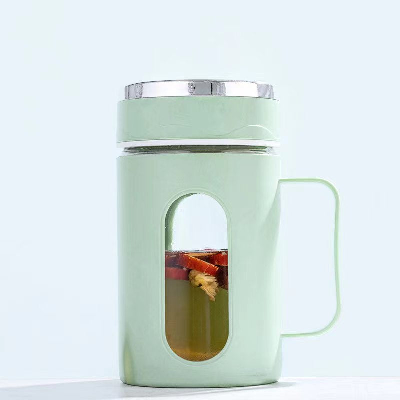 2024 New Glass Tea Cup With Wood Handle Chinese Heat Resistant Puer Filter Cups High Quality And Convenient Kung Fu Tea Cup Set