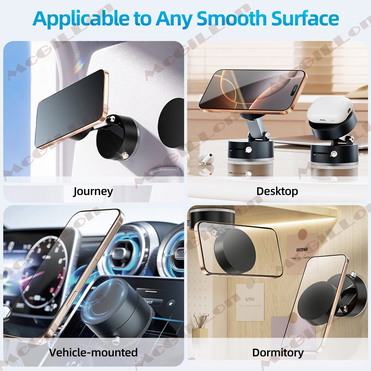 Vacuum Magnetic Suction Cup Folding Swivel Stand Double-sided Suction Cup For Universal Vacuum Swivel Stand Mobile Phone Holder