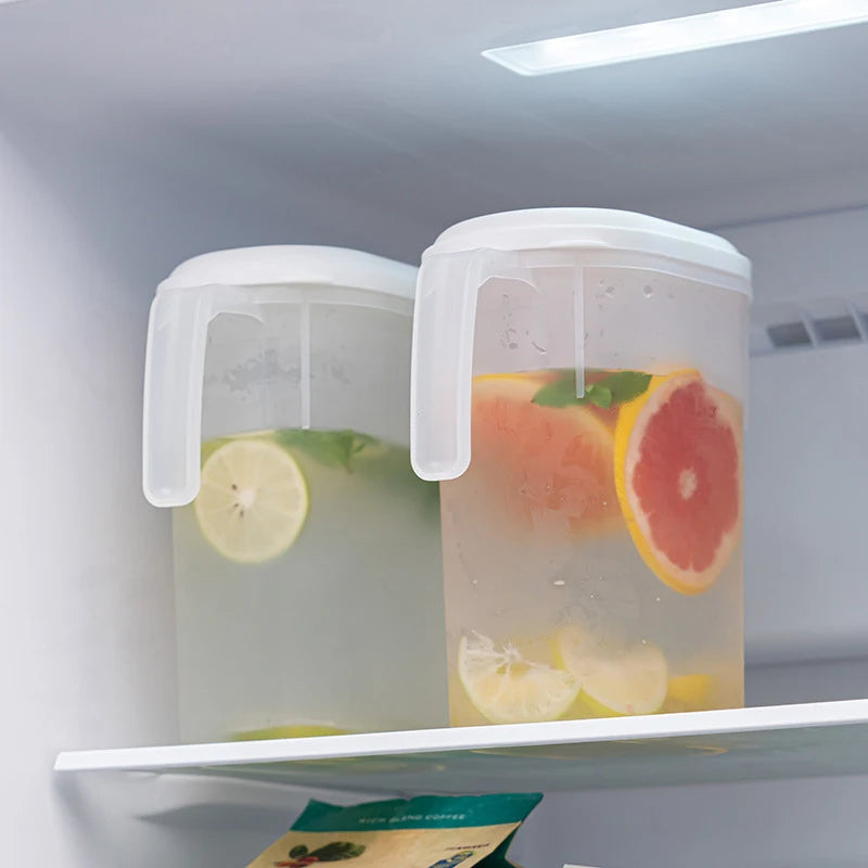Plastic Juice Water Bottle Jug, Drinkware Large Capacity Bottles, Cold Water Pot, Household Fashion Storage Kettle, 1800ml