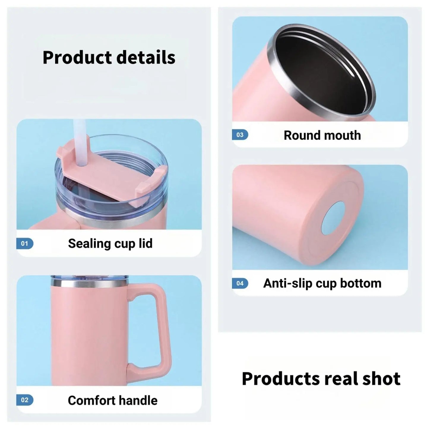 304 stainless steel 900 ML ice bar water cup vacuum cup New large capacity coffee car cup