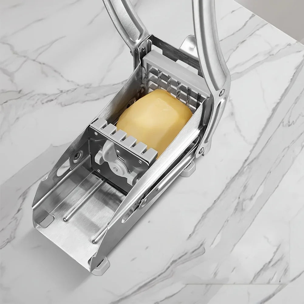 Stainless Steel Potato Chipper – Easy & Effortless French Fry Cutter