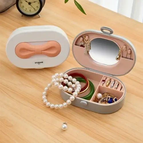 Silicone Premium Bowknot Jewelry Organizer Box with Box Packing