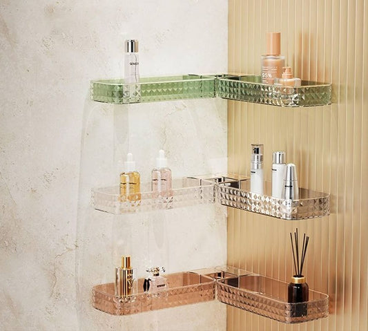 Acrylic Premium Double Foldable Self Adhesive Rack with Box Packing